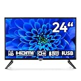 MEDION 59,9 cm (24 Zoll) Full HD Fernseher (perfekt für Camping Wohnmobil LKW Garten, 12V KFZ Car-Adapter, Triple Tuner Receiver, HDMI, USB, MD 824000)