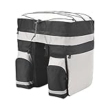 YZWHKJ Fahrradtasche Gepäckträger Fahrradträgertasche 60L Hinterer Rack Trunk Fahrrad Gepäck Rücksitz Pannier Zwei Taschen Outdoor(Black Grey)
