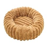 Qkbuza Hunde-Donut-Bett – waschbares, rundes warmes Katzensofa | Plüsch-Haustierkissen, rutschfeste Haustiermöbel für Wohnung, Reisen, Ecke, Zuhause, Schlafzimmer, Outdoor, Büros, Innenboden, Balkon