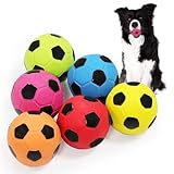 LLSPET 2.6'' Latex Squeaky Dog Soccer Ball Toys