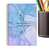 Wezalget Kalender Planer 2026-2028 - Monatskalender,Mit 36 Monatsreitern Spiralgebundenes Planungsbuch für Notizen Arbeit Geschäftstermine | Für Termine Geschäftliche Notizen
