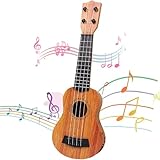 Kindergitarre, 44cm Mini Gitarre, Ukulele Kinder, Gitarre für Kinder Mit 4 Verstellbaren Seiten, Ukulele Gitarre Spielzeug für Kleinkinder, Anfänger, Jungen, Mädchen, Spielzeug Gitarre (17.32 inch)