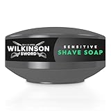 Wilkinson Sword Rasierseife für empfindliche Haut. Ideal für Herren-Kosmetiktaschen, Barbier-Sets zu Hause, Rasierseife und Schale für empfindliche Haut, 1 Stück