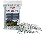 Amtra Gravel - Natürlicher Aquarienkies, dekorative Erde, grobe weiße Körnung, Größe 4-8 mm, Größe 1 kg