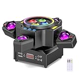 150W Moving Head LED mit Fernsteuerung RGBW Disco Licht Partylicht mit 4 Lichtarmen Scheinwerfer für DJ Bar Geburtstag Disco Hochzeit Partykeller Bühnenlicht