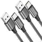 RAVIAD USB C Kabel [2Pack 2M] 3.1A Ladekabel USB C Schnellladekabel Nylon USB C Ladekabel für iPhone 15 Pro Max, Samsung Galaxy S24 S23 S22 S21 S20 Note 10, Huawei P60, Google Pixel, Sony Xperia XZ