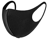 5 x Mundmasken für Freizeit Sport Training Mundschutz Staub Pollen Gesichtsmaske Fashion Maske Gesichtsschutz Face Masks Sportmaske waschbar Z schwarz