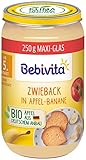 Bebivita Frucht & Getreide Zwieback in Apfel-Banane, 6er Pack (6 x 250 g)