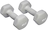 Amazon Basics Neopren Hanteln Gewichte, Grau, 8 kg, 2er-Set...