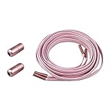 Luckywaqng Schnüre für Erwachsene Schnürsenkel elastisches Zeichnen für Erwachsene- Kapsel aus Metall-Tools & Home Improvement Schnürsenkel Silber Satin (Pink, One Size)