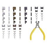 Gsrhzd Reißverschluss Reparatur Set, 60 Stück Reissverschluss Reparatur, Reisverschlussreparaturset Zipper, mit Reißverschluss Installieren Sie Zangen, für Bekleidung, Koffer, Taschen, Jacke, Jeans