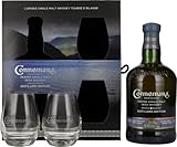 Connemara Irish Peated Malt Distillers Edition mit Geschenkverpackung mit 2 Gläsern Whisky (1 x 0.7 l)