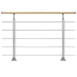 DOLLE Geländer-Set aus Aluminium mit Handlauf aus Buche |...