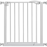 KIDIZ® Türschutzgitter Absperrgitter Treppengitter Kindergitter | Gitter Haustier | ohne Bohren | beidseitig schwenkbar, Farbe: Grau, Größe: 74-87 cm
