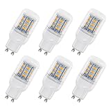 SCNNC LED Leuchtmittel GU10 Röhre 4W 230V, 400LM Warmweiß 3000K, Nicht Dimmbar, Ersatz 40W Halogenlampen, 24 SMD 5730 LED GU10 Röhre für Deckenleuchte, Wandleuchte, 6 Stück