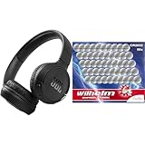 JBL Tune 510BT – Bluetooth Over-Ear Kopfhörer in Schwarz & 50 x Knopfzelle CR2032 Wilhelm Batterie Lithium 3V CR 2032 Industrieware