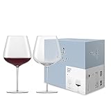 Zwiesel Glas Burgunder Rotweinglas Vervino (2-er Set), edle Burgundergläser für Rotwein, spülmaschinenfeste Tritan®-Kristallgläser, Made in Germany (Art.-Nr. 122202)