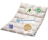 Vitaschlaf® Bio-Luxe-KBA TESTSIEGER W5 - WARM 100% GÄNSE Organic Daunendecke Deutsche Qualität Downpass 155x200cm