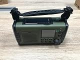 20000mAh DAB+/FM Digitalradio mit Solar & Kurbel Notfallradio, SOS Alarm, IP53 Wasserdicht, 7-LED Lichtsystem, UKW/Emergency Radio mit Bluetooth 5.3 und 12 Sprachmenü für Outdoor Camping (Armeegrün)