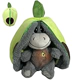 KUWUNG Atmendes Kuscheltier, Schlafender Plüsch Esel Kuscheltier, Unsichtbarer Klettverschluss zum Einfachen Abnehmen und Waschen, Esel Spielzeug Stressabbau Stofftier Für Schlafende Kinder