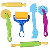 Bipl 6 teilig Knetwerkzeug, Knete Plastilin Werkzeuge, Knete Ausstechformen, Handmade DIY Lernspielzeug, Knete Zubehör, für Kinderknete, Magic Sand, Küchenspielzeug