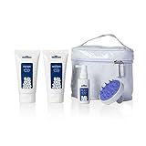 EVOBEAUTÉ Hair Rescue Set I Anti-Aging Kur mit Haarserum, Shampoo, Conditioner, Foam Brush mit Borsten aus Silikon, hautfreundlich I Mit Kosmetiktasche