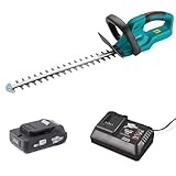 Ferrex Akku-Heckenschere, 20V, 510mm Schnittlänge, Kabelloser Heckenschneider mit Akku und Ladegerät