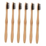 PACKOVE 20 Stück Teiliges Biologisch Abbaubare Bambuszahnbürsten Ergonomische Reisezahnbürste mit Weichen Borsten für Sanfte Zahnreinigung für Empfindliches Zahnfleisch