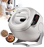 Kommerzielle Küchenmaschine, Lazy-Pfanne-Kochmaschine mit 3-Gang-Geschwindigkeit und 6 l Fassungsvermögen, um 360° drehbare Trommelmaschine für gebratenen Reis zum Rühren, Braten und Schmore