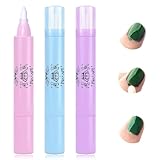 3 Stück Nagellackentferner Stifte mit Baumwollköpfen, 9 Austauschbaren Ersatzspitzen zum Entfernen von Nagellack-Graten,Nachfüllbar Nail Art Maniküre Korrekturstifte mit -Lila+Rosa+Blau
