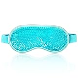 ACWOO Augenmaske Kühlend Kühlbrille, Gel Augenmaske Kühlend Augen Kühlpads mit Gelperlen, Cooling Eye Mask für Heiße Kältetherapie Geschwollene und Müde Augen, Augenringe, Migräne(B-Blau)