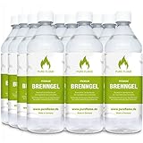 30 x 1L Brenngel für Gel Kamine & Gel Feuerstellen - Hergestellt aus Premium Bio-Ethanol 96,6% Vol. - 30 Liter in 1L Flaschen zum handlichen & sicheren Gebrauch - Made in Germany!!!