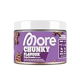 MORE Chunky Flavour, Fudge Brownie, 150 g, Geschmackspulver zum Süßen, ohne viel Zucker und Kalorien, mit Inulin und Laktase - made in Germany