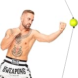 CMLLING Reflexball Boxen,Reaction Speed Training Elastischer Boxreflexball mit starken Saugnäpfen,Doppelend-Stanzball für Geschwindigkeitstraining