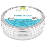 GREENDOOR Bio Fussbalsam 75ml, Fusscreme Schrundensalbe, 4 fache Ergiebigkeit, Naturkosmetik, natürlicher Fuß Balsam, Fuss-Pflege Creme