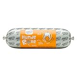 PURBELLO Hunde-Rolle Ente mit Kartoffel & Kräutern - Monoprotein Hundefutter mit hohem Fleischanteil - Nassfutter für Hunde - Hundewurst schnittfest & getreidefrei - 8 x 800 g