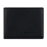 bugatti Lima Geldbörse Herren aus Leder, Portemonnaie Querformat mit RFID-Schutz, schwarz
