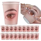 Set zum Üben der Wimpernverlängerung, Papierbecher zum Üben der Wimpern – Papierbecher zum Üben von Make-up, Papierbecher für das Üben der Wimpern