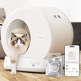 Selbstreinigende Katzentoilette Katzenklo Selbstreinigend, Unterer Eingang/Geruchsbeseitigerin/10 Sensoren/APP-Steuerung Selbstreiniges Katzenklo, Automatische Elektrisches Katzenklo für Katzen