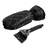 SUNNEY Eiskratzer-Eiskratzer mit Wasserdichtem Handschuh Eiskratzer Auto mit Rutschfestem Griff für Auto Windschutzscheiben und -Fenster (Schwarz)