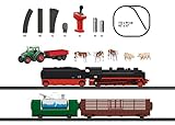 Märklin My World Startpackung Farm - Elektrischer Schlepptender-Lokomotive 55 cm mit echtem Wasserdampf und viel Zubehör - ferngesteuerte Modelleisenbahn & Dampflok für Kinder ab 3 Jahre