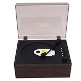 Jectse Tragbarer -CD-Player, Holz-Retro-Multifunktions-CD-Player mit Fernbedienung, USB-Flash-Laufwerk-Wiedergabe, Zum Sprachenlernen, Gute-Nacht-Geschichten, Musikgenuss (Walnussfarbe)