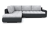 Ecksofa Tokio V mit Schlaffunktion! Best ECKSOFA! Eckcouch mit Bettkasten! Best! (LAWA 09 + Soft 11 Links), 200x75x230