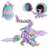 Fyeme 3D Gedrucktes Drachenei 3D Drache Im Ei Realitätsnahe Modellierung Beliebige Biegung Drachenei mit Drache für Ostergeschenke Geburtstagsgeschenke Erwachsene Kinder Geschenke (Regenbogenfarben)