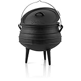 BBQ-Toro Potjie l Gusseisen Hexenkessel (Potjie #2 (ca. 6 Liter), mit Füße) Guss Kochtopf l Südafrikanischer Dutch Oven