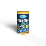 AQUARIS Stick Tabs – Fischfutter-Tabletten für Zierfische & Garnelen – Hafttabletten fürs Aquarium, langsam löslich, reich an Spirulina & Eiweiß – 250 ml / 150 g