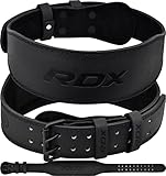 RDX Gewichthebergürtel Leder 4” und 6”, 10 Verstellbar Löcher Trainingsgürtel Schnalle, Powerlifiting Fitness Krafttraining Gürtel Bodybuilding, Gepolstert Gym Weight Lifting Belt, Männer Damen