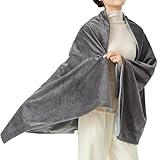 Heizdecke – über USB wiederaufladbarer, tragbarer beheizter Schal für den Winter, 3-stufig verstellbare Wärme, ideal für Zuhause, Studio, Auto, Reisen, Campingausflüge und Schlafen bei kaltem Wetter