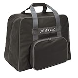 SEMPLIX Overlocktasche - Coverlocktasche 44x38x33 cm, für alle gängigen Overlock und Coverlock Maschinen (Schwarz)