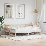 TECHPO Home Hardware Businese Tagesbett mit Ausziehbett 90x190 cm Massivholz Kiefer